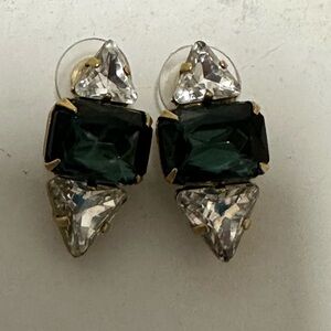 Elizabeth Cole Earrings Green Crystal Casual Fashion